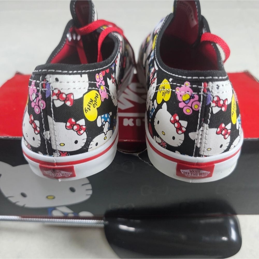 NEW Women's Hello Kitty x Vans Low-Top Sneakers – Black/Red Limited Edition - Picture 7 of 9